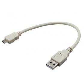 REXANT Кабель micro USB (male) штекер - USB-A (male) штекер, длина 0,2 метра, белый (PE пакет)  REXANT