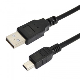 REXANT Кабель mini USB (male) штекер - USB-A (male) штекер, длина 0,2 метра, черный (PE пакет)  REXANT