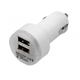 REXANT Автозарядка в прикуриватель 2хUSB с индикацией (АЗУ) (1000+2100 mA) белая REXANT