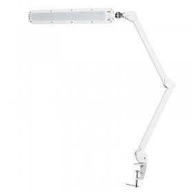 REXANT Настольная лампа на струбцине 90 LED, сенсорный регулятор яркости, белая REXANT