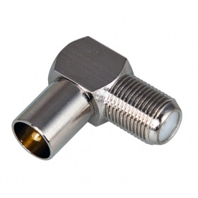 REXANT ПЕРЕХОД гнездо F - штекер TV угловой REXANT