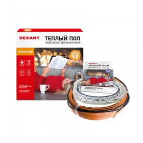 REXANT Теплый пол RND-120-1800 (1800Вт/120м/S обогрева,м2:11,2-15,0)(двух жильный)