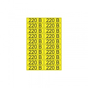 REXANT Наклейка знак электробезопасности «220 В» 15х50 мм REXANT (20 шт на листе)