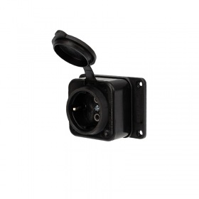 REXANT Розетка штепсельная влагозащищенная, с/з,16 А, IP54 каучук REXANT