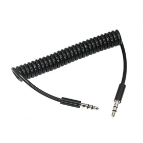 REXANT Аудиокабель AUX 3.5 мм шнур спираль 1 м черный