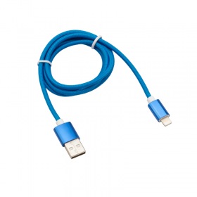 REXANT Кабель REXANT USB-Lightning 1 м, синяя нейлоновая оплетка