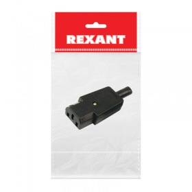 REXANT Сетевой штекер на шнур (1 шт.) (пакет БОПП) REXANT