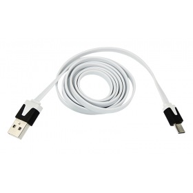 REXANT USB кабель универсальный microUSB шнур плоский 1 м белый