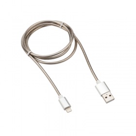 REXANT Кабель REXANT USB-Lightning 2 A, 1 м, матовая сталь