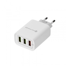REXANT Сетевое зарядное устройство REXANT 3 x USB, 5V, 3 А + 1 А + 1 А, белое