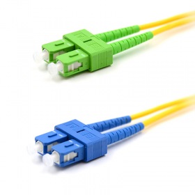 REXANT Патч-корд оптический переходной (SM), 9/125 (OS2), SC/APC-SC/UPC, (Duplex), PVC, 2м