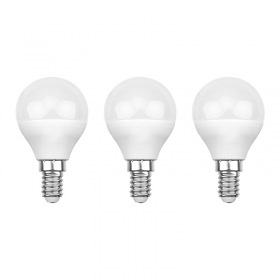 REXANT Лампа светодиодная REXANT Шарик (GL) 7.5 Вт E14 713 Лм 6500 K холодный свет (3 шт./уп.)