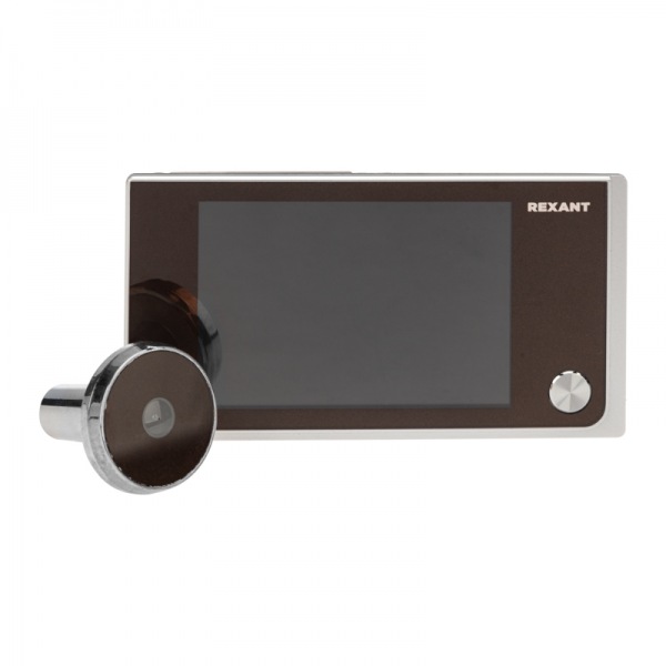 Видеоглазок дверной REXANT (DV-114) с цветным LCD-дисплеем 3.5", широкий угол обзора 120°