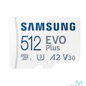 Samsung Micro SecureDigital 512Gb Samsung MB-MC512KA/RU EVO PLUS + adapter